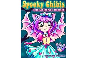 Spooky Chibis Coloring Book: Halloween Themed Characters To Color, Cute Seasonal Hand Drawn Images, Relaxing Activities for A