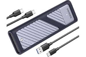 UGREEN M.2 NVMe SSD Enclosure, USB 3.2 Gen2 10Gbps HDD External Adapter for PCIe M-Key M+B Key, Support UASP Trim for 2280 22