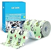 OK TAPE Nylon Digtal Printed Kinesiology Tape, Elastic Sports Athletic Tape, 2 Rolls, 2in×16.4ft Uncut Roll-Panda
