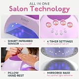 SUNUV UV Nail Lamp LED Gel Dryer Auto Sensor 4 Timers Purple view 3