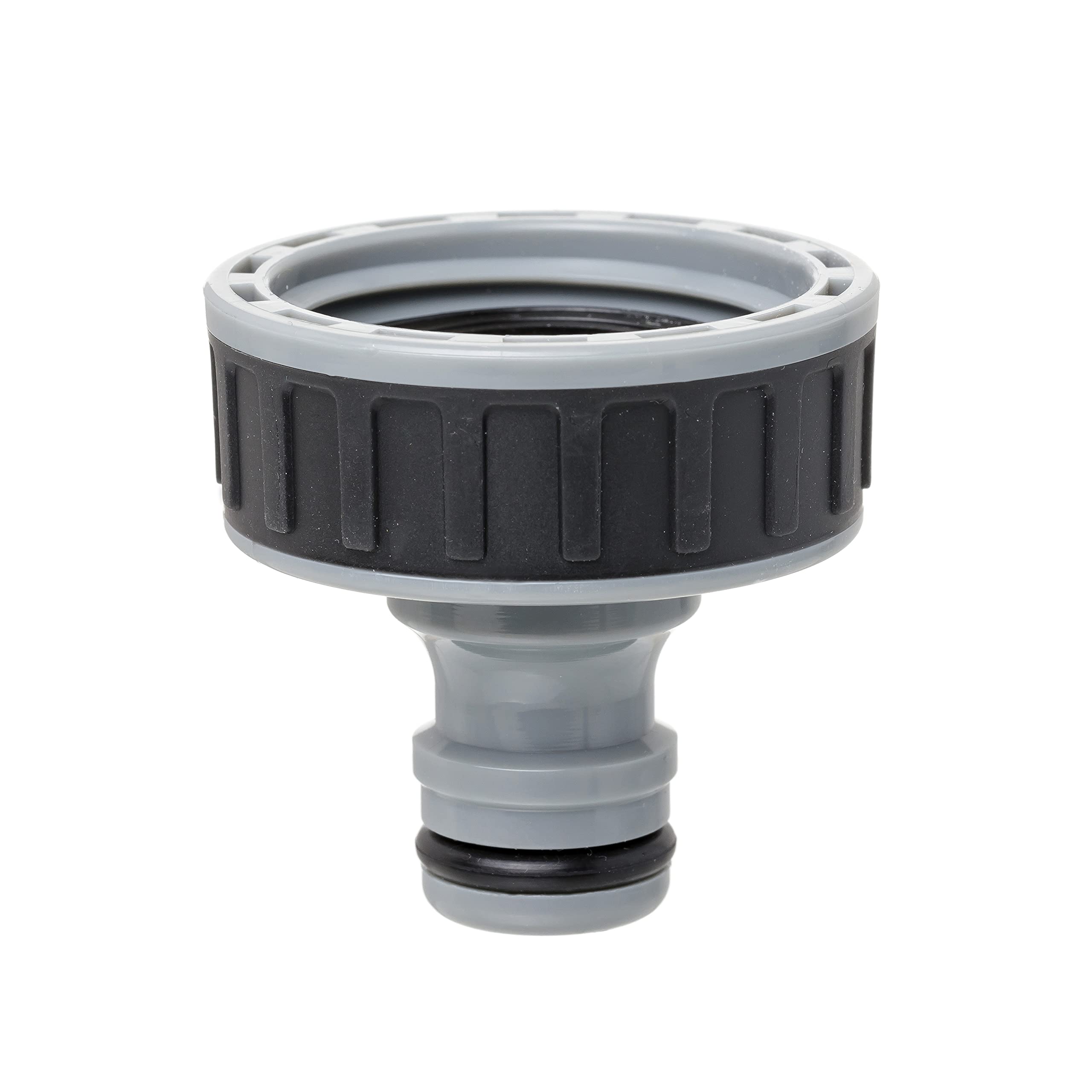 TATAY Garden Hose Famale Tap Connector 33,3 mm Premium | Easy Installation | Sun Protection | Gray and Black | Measurements: 4.2 x 4.2 x 4.1 cm