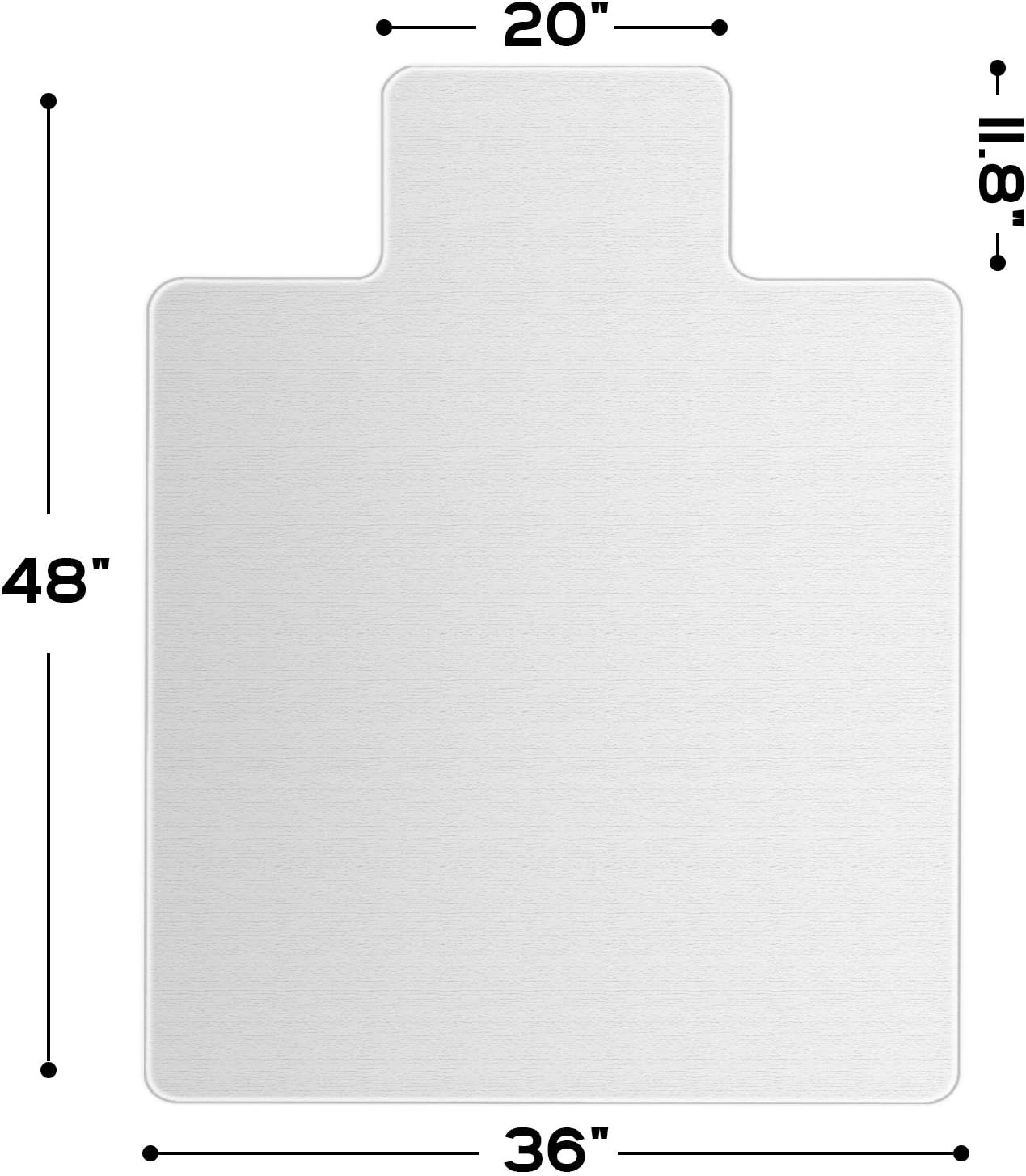 HOKEKI Office Chair Mat for Hardwood Floor, 36" x 48'' with Lip Transparent Floor Mats for Rolling Chairs, Wood/Tile Protection Mat for Office & Home (36" x 48'') : Office Products