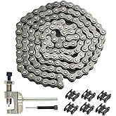 HOLATO 25 Drive Chain 132 Link Chain Breaker Kit for Razor MX500 MX650 SX350 SX500 SX650 Rocket Bike Electric Off-Road Motocross #25 Roller Chain 132L for Mini Moto 50cc XRF50 Dirt Bike Heavy Duty