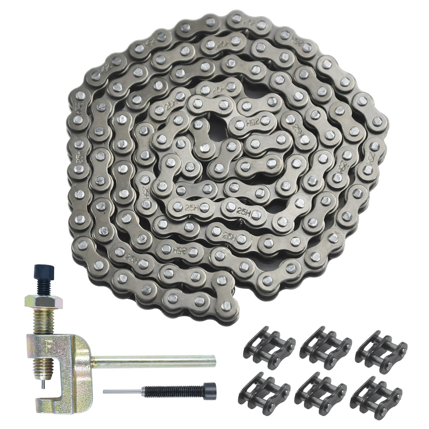 Photo 1 of HOLATO 25 Drive Chain 132 Link Chain Breaker Kit for Razor MX500 MX650 SX350 SX500 SX650 Rocket Bike Electric Off-Road Motocross #25 Roller Chain 132L for Mini Moto 50cc XRF50 Dirt Bike Heavy Duty