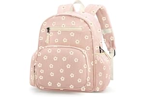 atgark Corduroy Toddler Backpack for Girls 2-5, Preschool Kindergarten Backpack - Cute Kids Backpacks for Girls 13.7" H Fit Folder