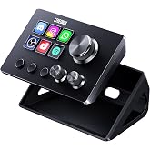 STREONOR S6 Mini Stream Controller, 6-Key LCD Control Deck, Black | Programmable Macro Pad, Hotkey Soundboard Keypad with 3 Rotary Knobs &amp; Scene Switch for OBS, Twitch, YouTube, Audio Mixer