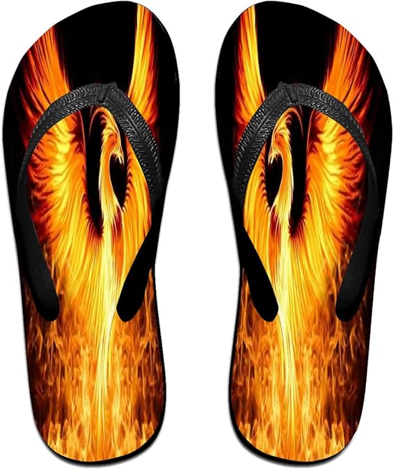 on fire flip flops