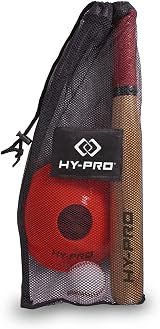 Hy-Pro Rounders Play Set With 18 Inch Wooden Bat Cones Carry Bag Kids Family view 2