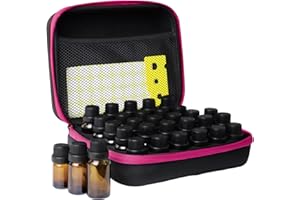 ZORETCO Essential Oil Storage Holder Organizer Carrying Case, 30 Bottles, Essential Oils Box for 5ml- 15ml Bottle Travel Storage Organizer Bag with Labels & Bottle Opener for doTERRA & Young Living