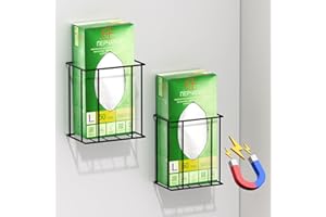 Alyoen Magnetic Glove Box Holder Wall Mount, Disposable Glove Dispenser, 2 Pack Rubber Latex Tissue Box Organizer for Tool Garage Workshop Kitchen - Two Size (Large+Small)