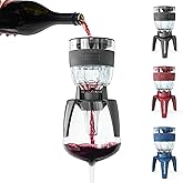 Ourokhome Wine Aerator Pourer - Decanter Spout, Premium Decanter for Red Wine,Designed for All Glasses, Improve Flavor, Enhance Bouquet Aerating Pourer (Black)