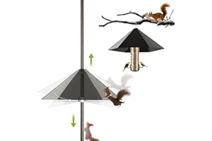 YINGYM Widened 19" Metal Squirrel Baffle for Bird Feeder Poles - Outside Baffle Guard, Weatherproof Outdoor Squirrel Proof Protector with Matte Black Finish (1 Pack)