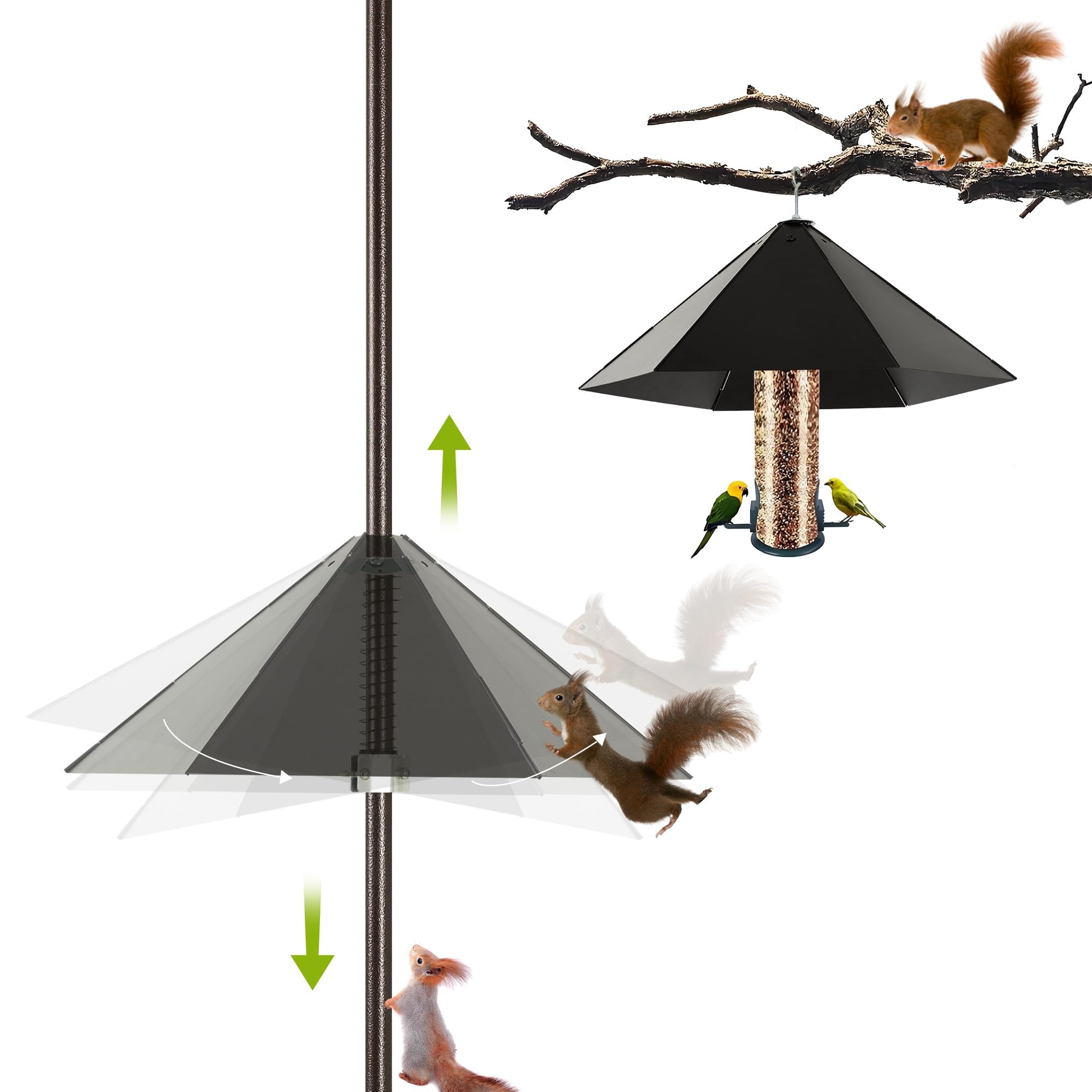 View 1 of *UNTESTED*
YINGYM Widened 19" Metal Squirrel Baffle for Bird Feeder Poles - Outside Baffle Guard, Weatherproof Outdoor Squirrel Proof Protector with Matte Black Finish (1 Pack)