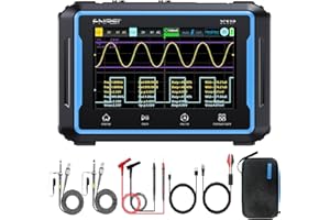 WESTOBIG 【FNRSI 2C53P Plus Upgraded with Carrying CASE】 3in1 Oscilloscope/Multimeter/DDS Signal Generator Tablet Touch Screen Portable Digital Automotive Oscilloscope 2 Channel 50MHz Bandwidth 250Ms/S Counts