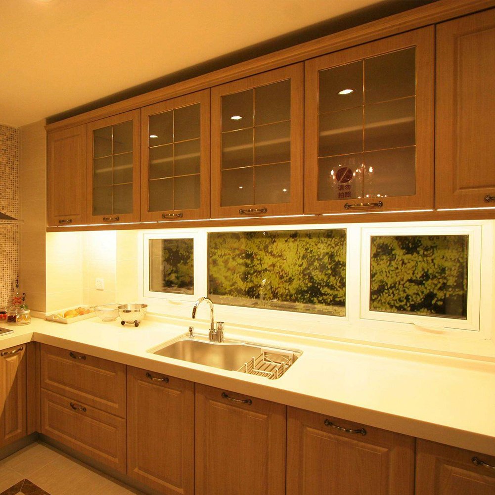 LEDGLE LED Under Cabinet Lighting Kit Counter Lights Bar for Closets, 12W 950 Lumens, Warm White 3000K, Accessories Included, 3 Pack