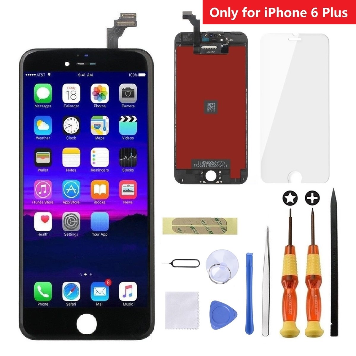IPhone 6 Plus Screen Replacement Black,Goldwangwang 5.5inch LCD Touch