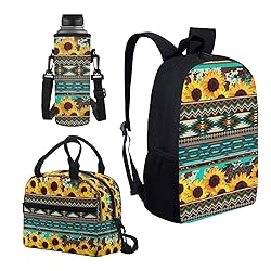 Glomenade Sunflowers Western Backpack for Kids