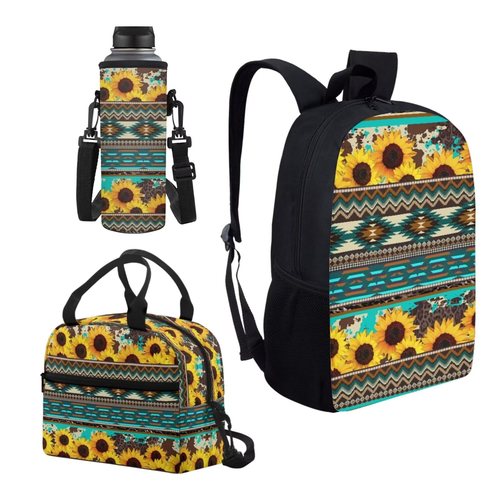 Glomenade Sunflowers Western Backpack for Kids