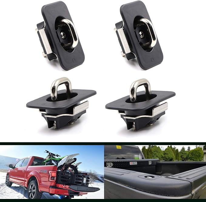 4 Pcs Retractable Truck Bed Tie Down Anchors for 19982014