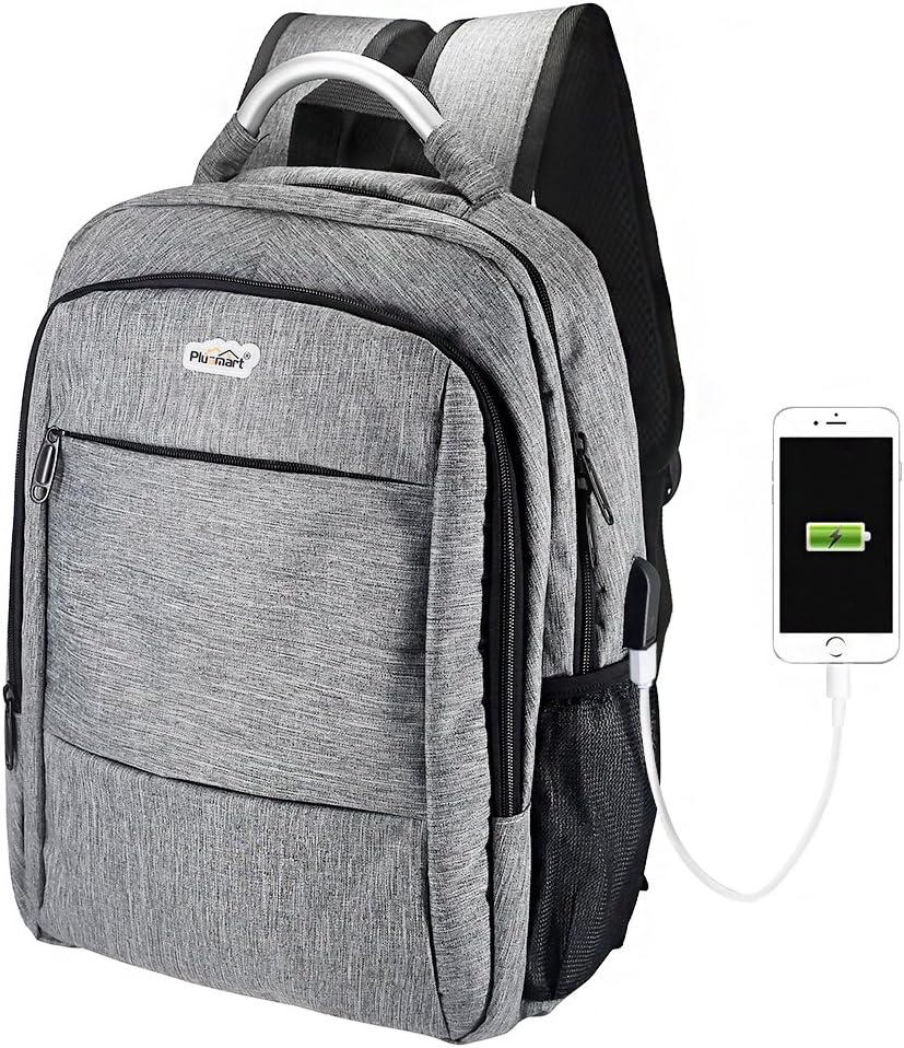 Plusmart Laptop Backpack,Travel Backpack,College Backpack with USB Charging Port Extend,Fits 15.6" Laptop and Notebook