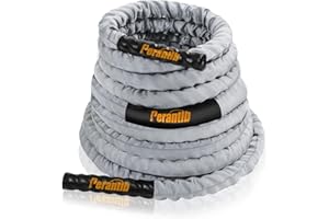 Perantlb Battle Rope for Fitness, 1.25-inch 30ft Training Rope is Suitable for Fitness Beginners, Women and Teenagers,Exercis