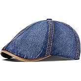 Quanhaigou Newsboy Flat Cap, Men's Vintage Gatsby Ivy Cabbie Hat, Beret Golf Driving Hats