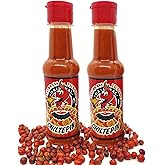 ( 2 pack ) La Camananga Salsa Chiltepin Red, La Camananga Tepin Red Seafood Sauce La Original by Lencho 4x4 and Marisquero from Guasave Sinaloa, 5 oz