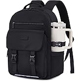 LOVEVOOK School Backpack for Teen Girls,Casual School Backpack 14-18 Teenage 15.6 Inch Laptop Bookbag, Cute Big Student Laptop Backpack for College Women Middle High School Travel Daypack, black