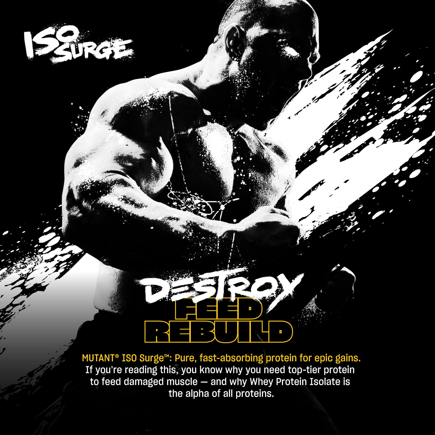 Mutant ISO Surge Whey Protein Isolate Powder Acts Fast to Help Recover, Build Muscle, Bulk and Strength, 5 lb - Vanilla Ice Cream