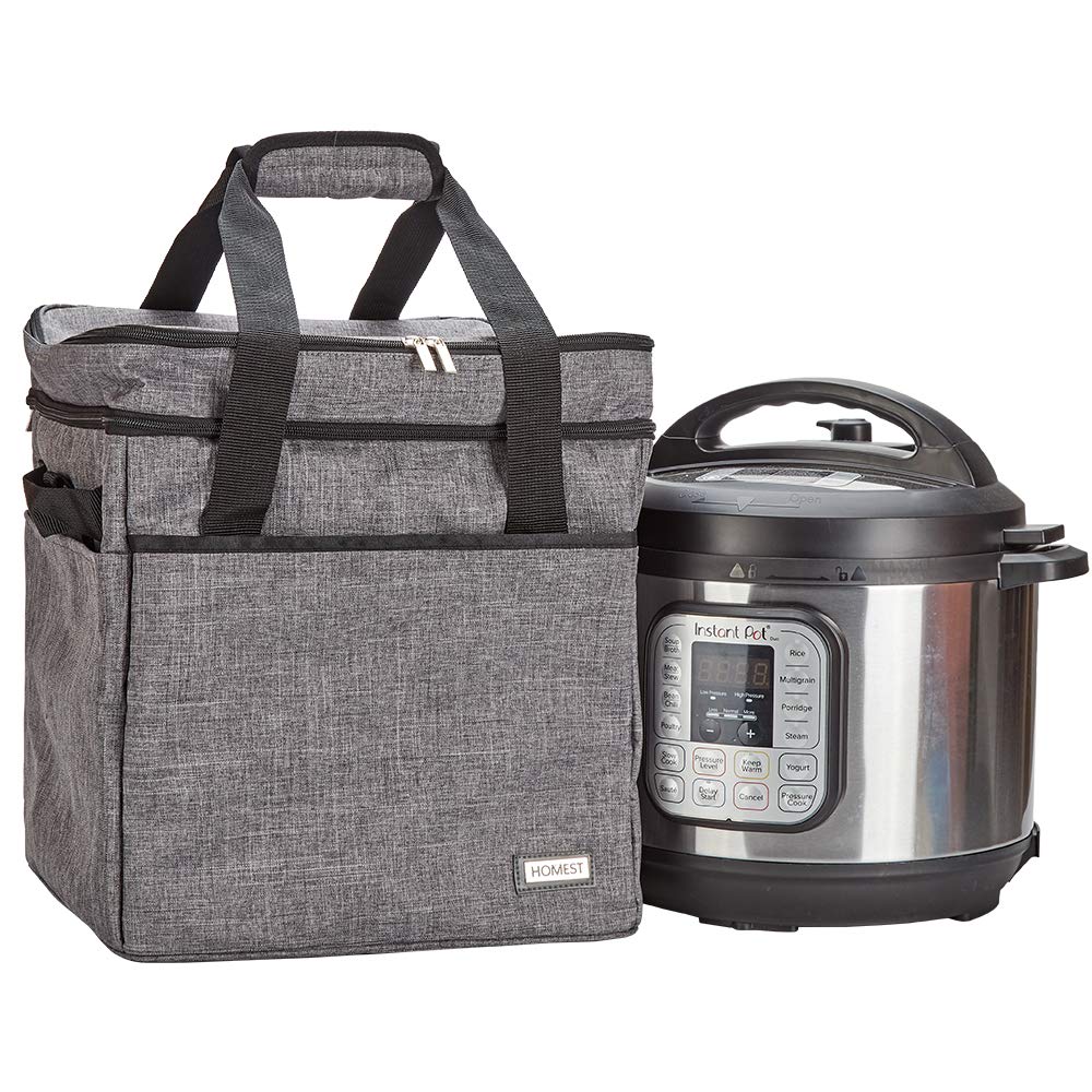 HOMEST Travel 2 Compartments Tote Bag for Instant Pot Duo 7-in-1 Electric Pressure Cooker8 Quart, Ca