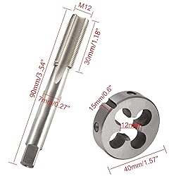 M12x1.75mm HSS Metric Tap and Die Set Thread Tap