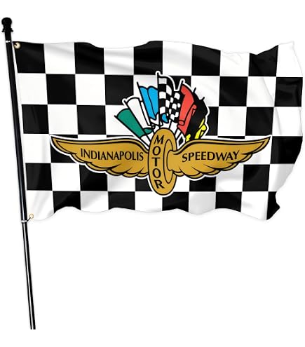 Bofanio Indianapolis Motor Speedway Banner – Kariertes Flaggen-Design, 6 X 2,4 M, Für Garage & Man Cave