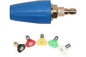 XZT 4.0 Pressure Washer Rotating Turbo Nozzle 4000 PSI 4 GPM with Spray Nozzle Tips Kit