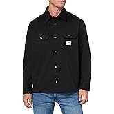 HUGO Mens Cotton Twill Woven Patch Overshirt
