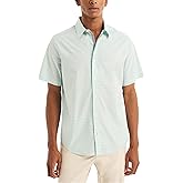 Nautica Men's Navtech Trim Fit Plaid Short-Sleeve Shirt