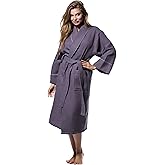 Turquaz Lightweight Full-Length Robes For Women Waffle Kimono Bathrobe - Soft, Fast-Drying, Long-Lasting Cotton Blend Unisex