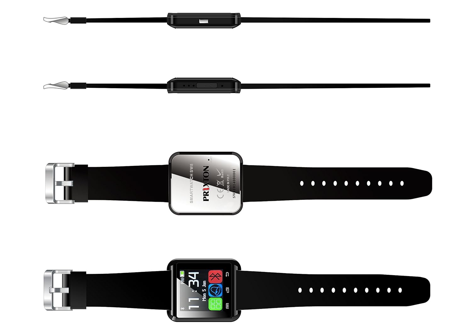 PRIXTON sw8 - Smartwatch de 1.44