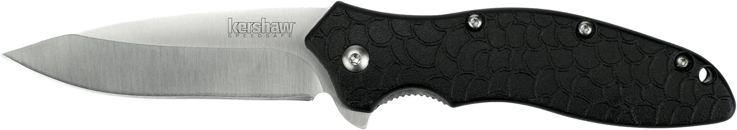Kershaw Oso Sweet (1830) Folding Pocketknife with Satin-Finished 3.1-Inch 8Cr13MoV Stainless Steel Blade, Glass-Filled Nylon Handle, SpeedSafe Assisted Open, Liner Lock, Reversible Pocketclip; 3.2 OZ. , Black: Sports & Outdoors