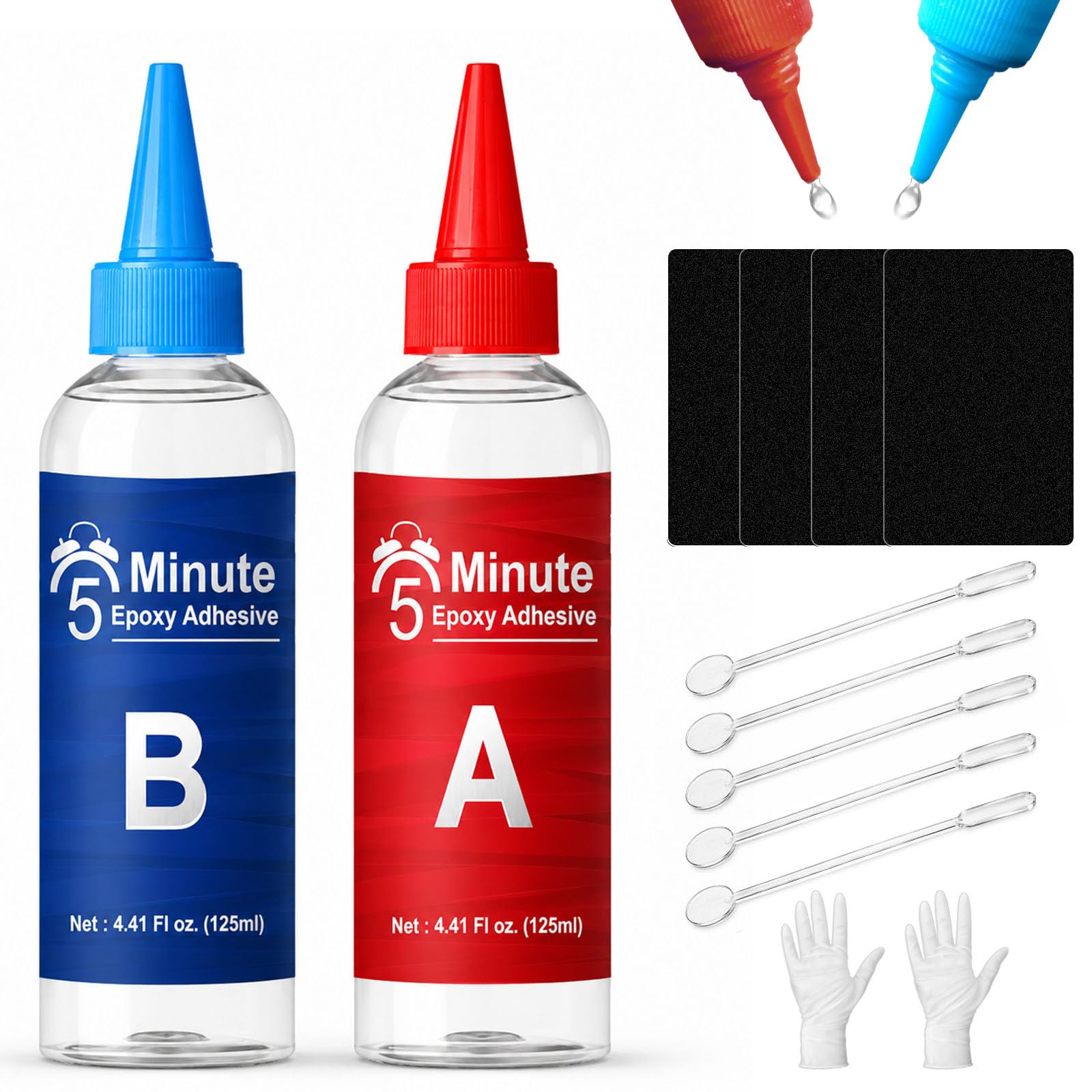 5 Minuten Epoxy Kleber 250ml, Zweikomponentenkleber Schnell Aushärtender, 2 komponenten kleber epoxidharz in Transparent, Universalkleber für jede Anwendung