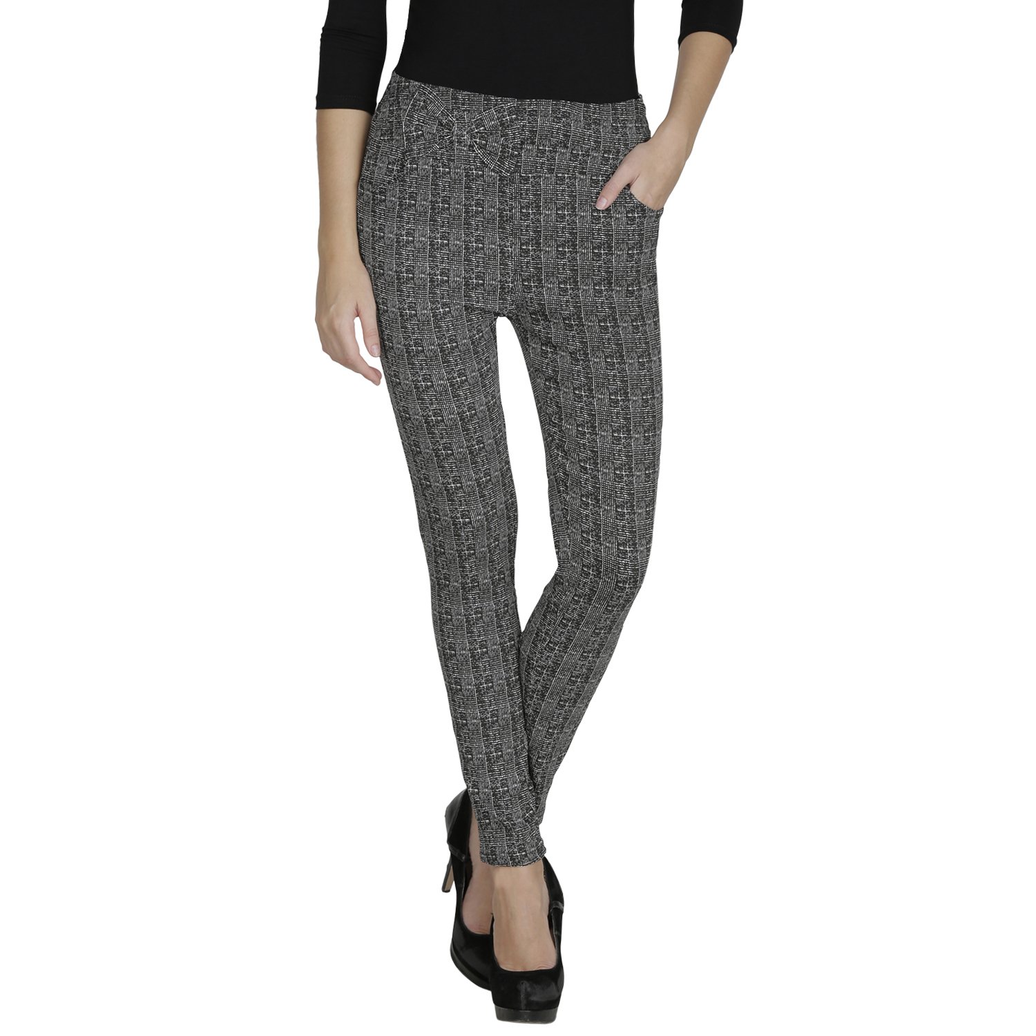 RITU DESIGNS Cotton Lycra Black Stylish Jeggings(1502XL_Black_X-Large