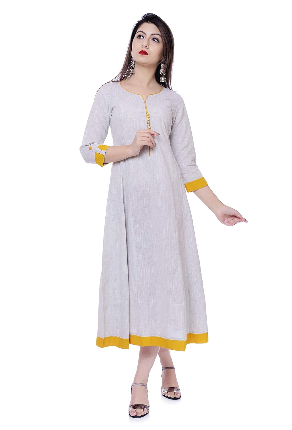 long cotton anarkali dress