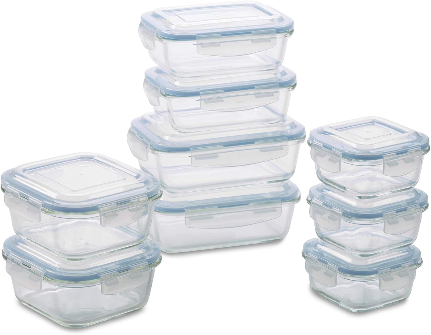 New 1790 Glass Food Storage Containers with Lids, Glass