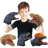 Yolococa Dinosaur Hand Puppets, Dinosaur Puppet Toys, 3 Pack | Dinosaur Hand Puppet Set Designed for Creative Storytelling Pretend Play and Interactive Dinosaur Adventures