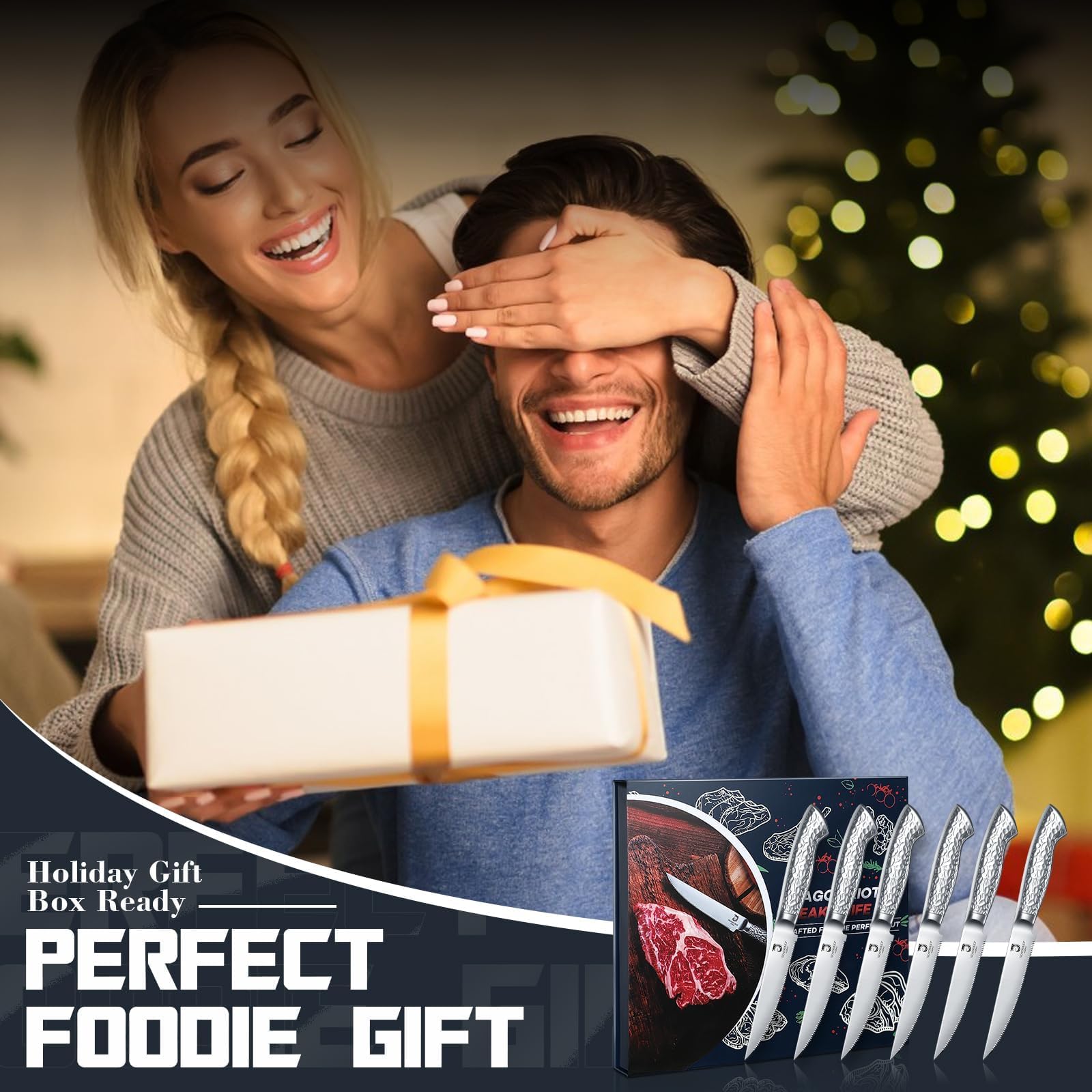 DRAGON RIOT Steakmesser Set 6-teiliges Steakbesteck mit Sägezahnklingen aus japanischem Edelstahl, spülmaschinengeeignet inklusive Aufbewahrungsbox 7