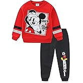 Disney Mickey Mouse Boys 2 Piece Sweatshirt and Pants Set for Toddler and Big Kids