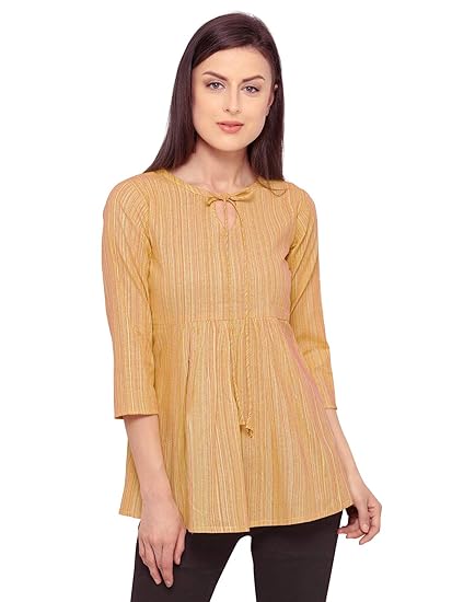 KANCHNAR Womens Woven Cotton Top