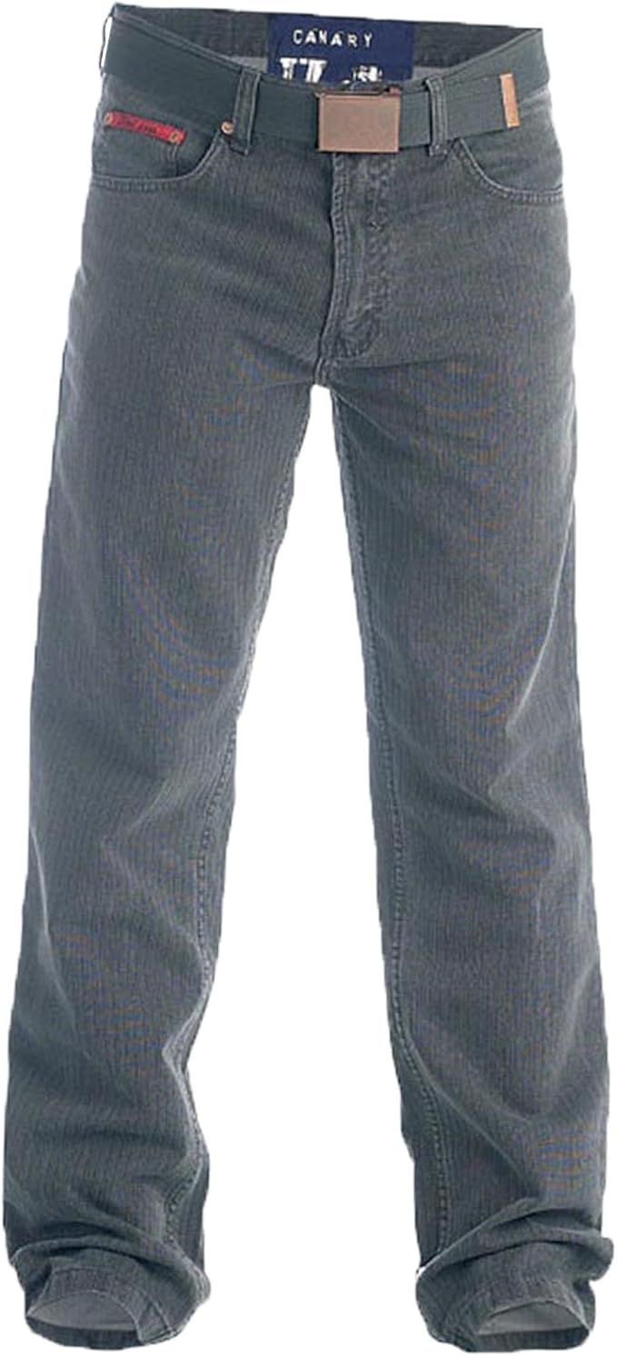 Mens Bedford Cord Straight Leg Jeans by D555 Duke Free Belt King Big