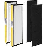 FLT4825 Replacement Filter B Replaces AC4825 AC4825DLX AC4825E replacement filter (FLT4825 hepa filter b replacement Pack of 2 x HEPA Filters + 2 x Carbon Pre-Filters) by Blutoget