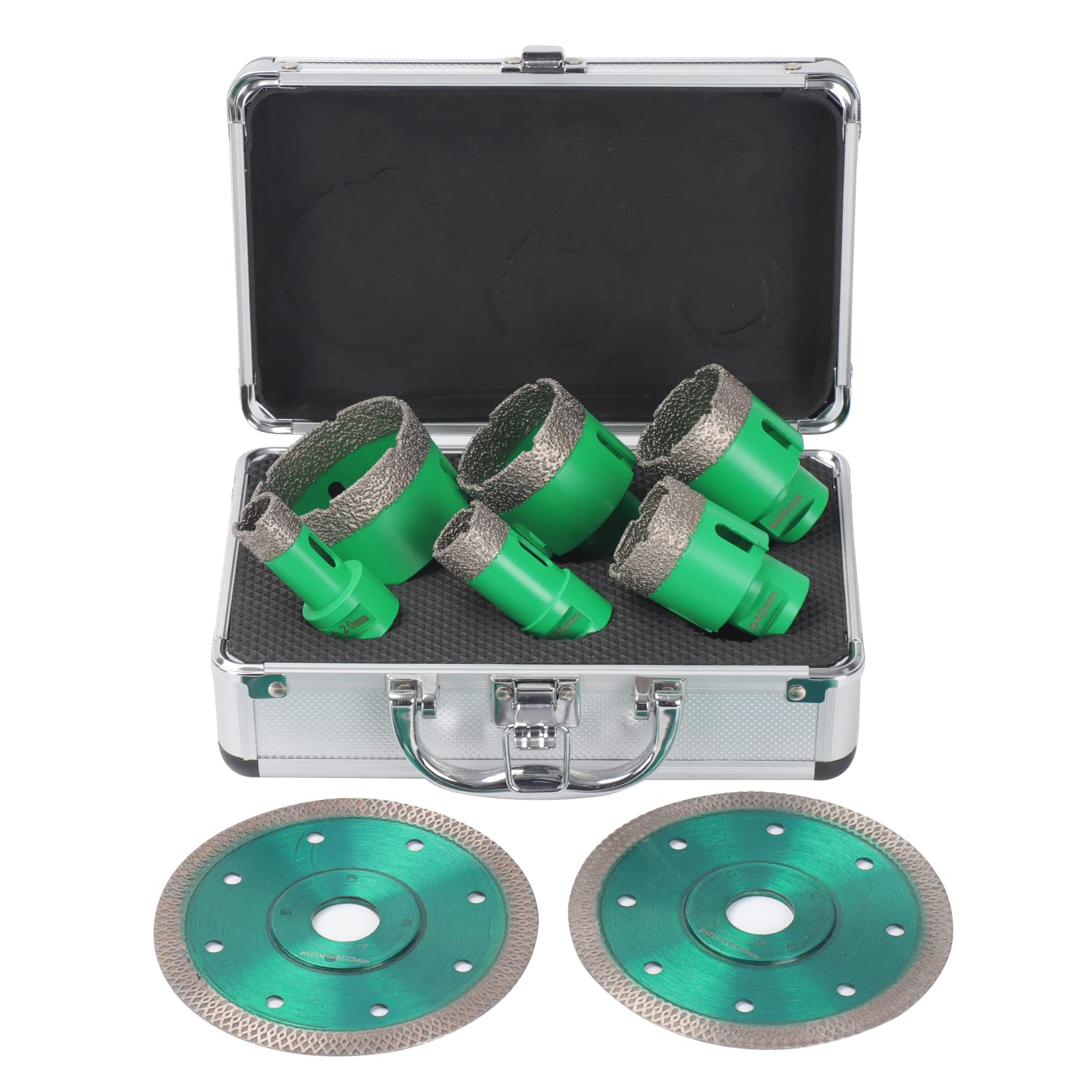 Snowtaros Diamond 6-piece SAW_BLADE set for Marble, Fast drilling speed, Round hole without gap, Portable, Compact