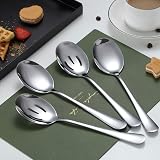 Kyraton Stainless Steel Serving Spoons Set 4 Pcs - 2 Serving 2 Slotted view 3